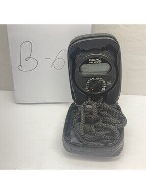 Seiko Time Keeper Digital Stopwatch with Case Storage Location B-6